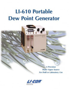 LI-COR LI-610 Dew Point Generator Brochure