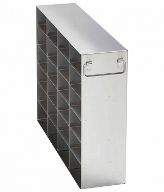Стеллаж для морозильника: серии CryoCube® F740 (3 отделения, MAX), 2,5 дюйм. или 64 мм, боковой доступ, нержавеющая сталь, Eppendorf